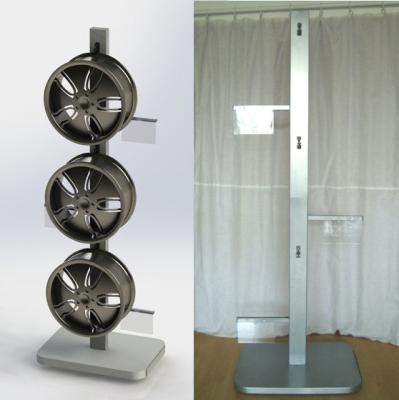 China ISO Double Sided 6 Aluminum Alloy Wheel Rim Stand for sale