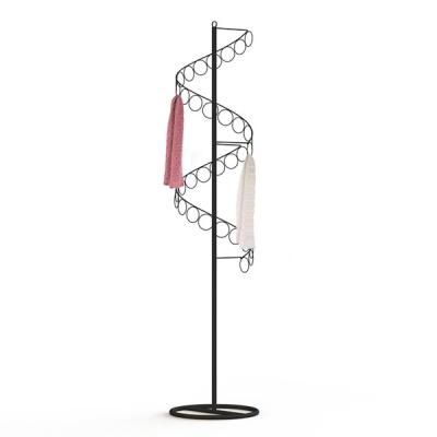 China Freestanding Spiral 32 Ring Metal Scarf Hanger for sale