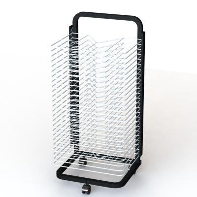 China Painting Paper Drying Metal Tubular Office Display Racks Spring Wire Shelves for sale