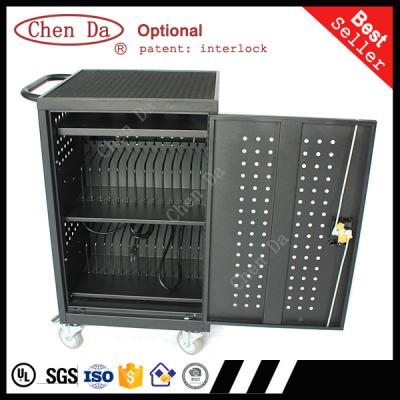 China filler & Storage Professional 32 Device Tablet Cart Charging Cart Charging Station For Laptop With Wheels And Lock for sale