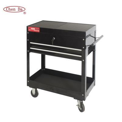 China High Quality Tools Metal 2 Drawers Tool Cart / Tool Trolley With Center Lock for sale