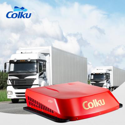 Cina Colku Brand Rooftop DC 12/24V Truck Cab Parking Air Conditioner Knocked Down Type Parking Cooler 880*668*195mm(outside) 560*530*167mm(insde) in vendita