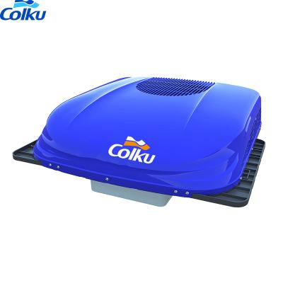 China Colku Brand 12V 24V Tractor Air Conditioner Battery Operated Truck Sleeper Cabin Electric Parking Cooler For Truck 976*830*205mm for sale