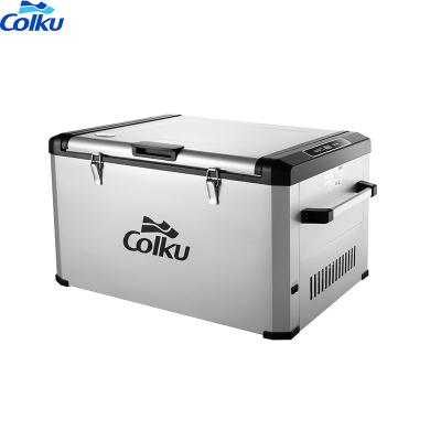 China Colku brand factory wholesale price 12v 24v refrigeration mini sports caravan fridge 40W unit rv large capacity 60 liters en venta