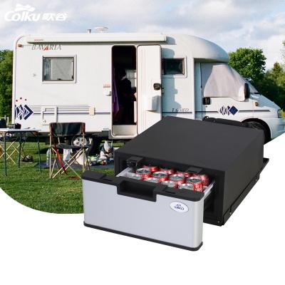 China China-chic New Colku Drawer Fridges for Caravan RV Boat DC 23L Removable Built-in Fridge Freezers Mini Refurbished Cooler 12v 24v en venta