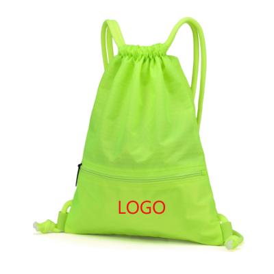 China High Quality Printed Twine Polyester Drawstring Nylon Rope Waterproof Foldable Backpack For Outdoor for sale