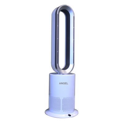 China Wind+heat wind+ion air purification 2021 tower fan mobile app portable hot cold plasma controlled intelligent bladeless heater HEPA fan heater for sale