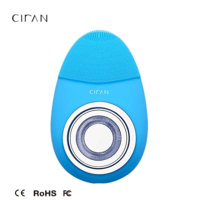 China Whitening Food Grade Best Sell Silicone Deep Cleansing Facial Brush Rechargeable for sale