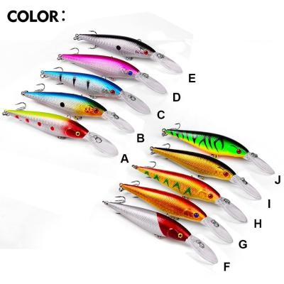 China Wholesale ABS Hard Plastic Minnow Lure Realistic 3D Eyes Minnow Fishing Lure Crankbait Wobblers Swimbait Hard Casting Sinking Fishing Tackle for sale