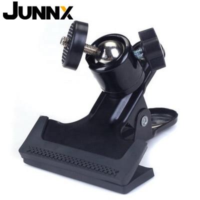 China Customization Accepted Junnx Multifunctional OEM Camera Stake Mount Clip Clamp Bracket Mount with Standard Ball Head 1/4 Screw for Clamp Photography for sale