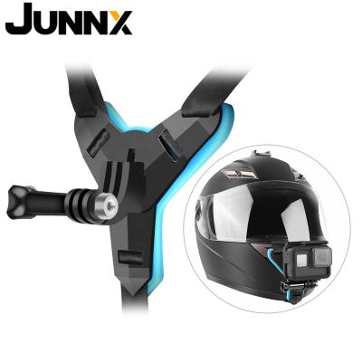 China Protect Action Cameras Junnx Sports Camera Motorcycle Helmet Strap For Gopro Hero 10 9 8 7 5 6 4 DJI OSMO YI SJCAM Other Camera Accessories for sale