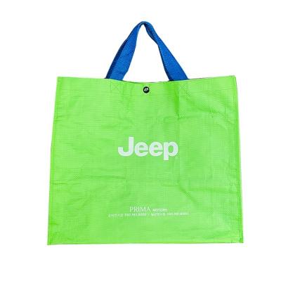 China Yuhong Custom Logo Handled Recycled Polypropylene Bags Laminated Shopping Bag Frakta PP Woven Shopping Bag for sale