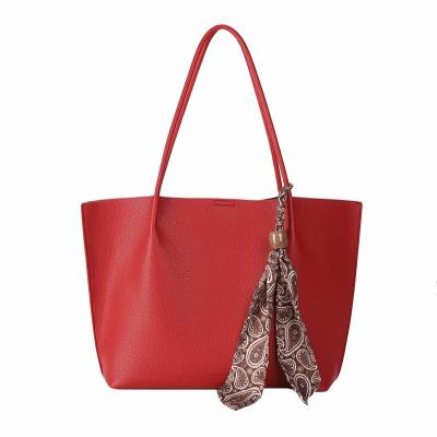 China Yuhong Fashion Leather Bags Waterproof For Large Lady Woman Femail Tote Bag Red Luxury Lady Single Shoulder Bag for sale