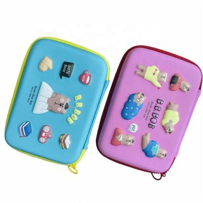 China Schools & Cute Office Yuhong Pencil Cases for Children School 3D Design Cartoon EVA Pencil Case New Kindergarten Students Korean Stationery Box for sale