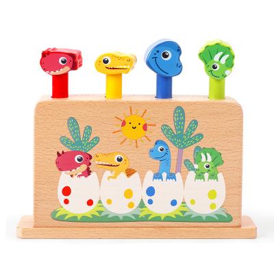 China Eductional Preschool Toys Free Sample Wooden High Quality Dinosaur Man Jumping Toys Education Learning Christmas Birthday Gift For Kids for sale