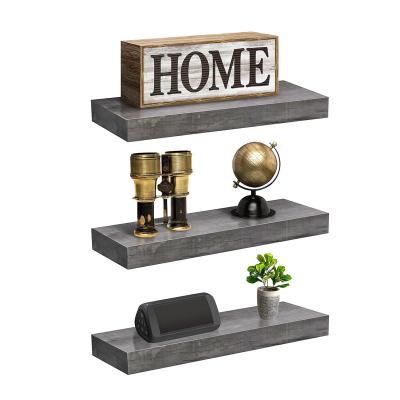 China Shelves Contemporary High Quality 3 Set Decorative Floating Wall Shelf Antique Wall Mounted Set for sale