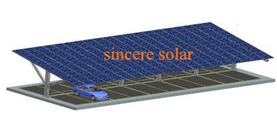 China Double Rows Single pole Solar Carport Mounting System for sale