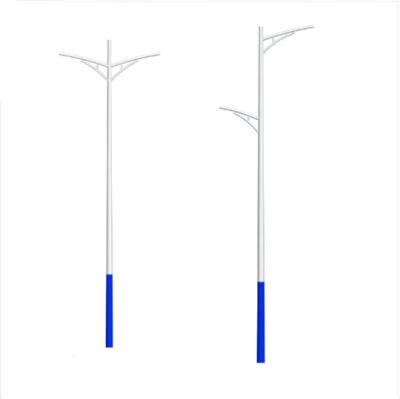 China 2022 Innovative Garden Products Double Arm Design 6m 9m Galvanized Solar Street Light Pole for sale