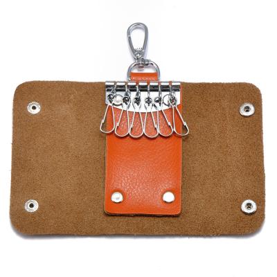 China Fashion Hot Sales Key Holder Pocket Bag Split Genuine Leather Key Wallet Organizer Storage Bags for sale