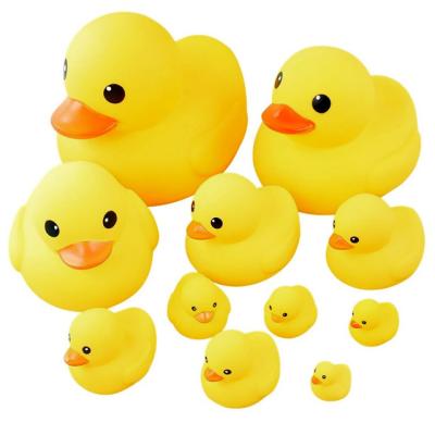 China Duck Toy Sounds Tiny Mini Yellow Rubber Ducks Bath Toy Bulk Viable Baby Bath Water Spell for sale