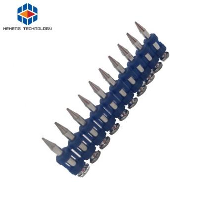 China Gas Flat High Density Concrete Nail For Gas Nailer #65 Carbon Steel Flat Head Assembled Shooting Gas Concrete Pin Nails for sale