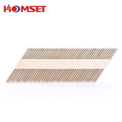 China Paper Tape Flat Strip Assembled Nails 34 28 Coil Wooden Frame Framing Wooden Nail Polish for sale