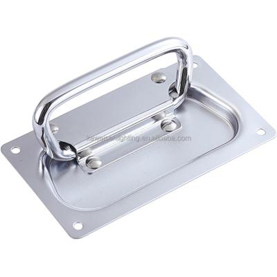 China Factory Price EN71 Flight Case Hardware Plate Handle Un-sprung Recessed Lifting Handle For Aluminum Box Accessories for sale