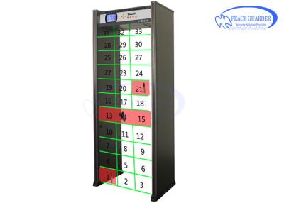 China Adjustable Sensitivity Walk Through Metal Detectors 33 Zones for Public Security for sale