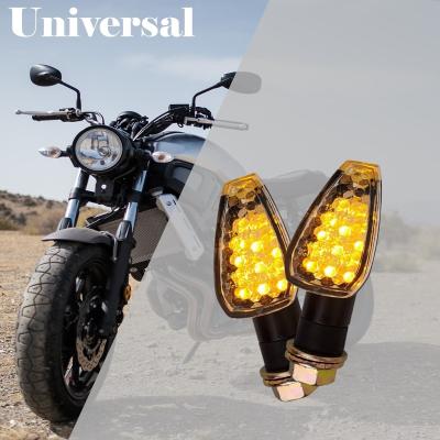 China Which Clear 12V ABS/PMMA/Aluminum Lens Led Motorcycle Front Turn Signal Light Signal Light for sale