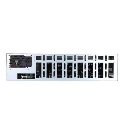 China With Silent Fan 65mm 8 GPU Server Case Frame Chassis With Fan Speed ​​Controller 8GPU Computer Server for sale