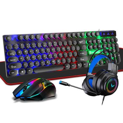 China Wholesale Mechanical RGB Backlight Customizable Logo Keyboard and Mouse Set Already Packed New Gaming for sale