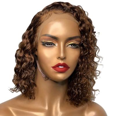 China Silky Straight Wave 13x4 Lace Front Wig Cheap Brazilian Magic Water Wave Hair Wigs Highlight Water Wave Hair Wigs With Baby Hair Density150 for sale