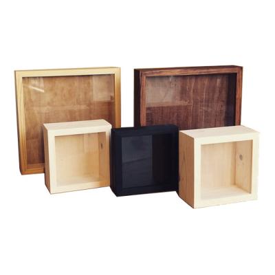 China New Available Rustic Wooden Shade Box Frame Storage Box Various Classic/Postmodern Pine Styles and Finishes for sale