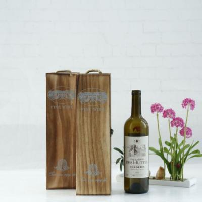 China Amazon Handmade Hot Selling Natural Solid Wood Single Wine Box For Sale Wooden Storage Box for sale