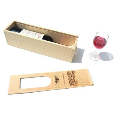 China China high quality natural pine gift box wooden wine box for sale wholesale wooden wine boxes for sale