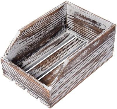 China Handmade Wooden Paper Nesting Tray Stackable Wooden Storage Crate for Document for sale