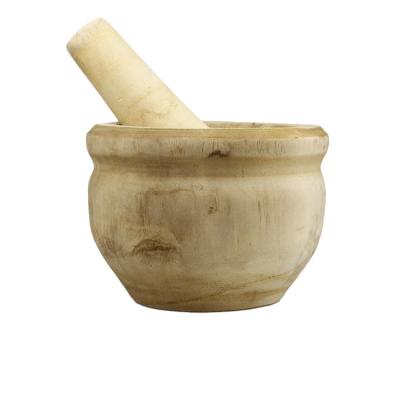 China Viable Multifunctional Manual Wooden Products Ginger Spices Pestle Press Grinder Kitchen Mortar and Pestle Set for sale