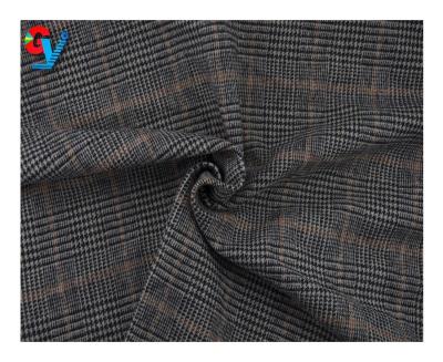 China Cheap wool tweed warm touch plaid plaid throat wool fabric for overcoats for sale