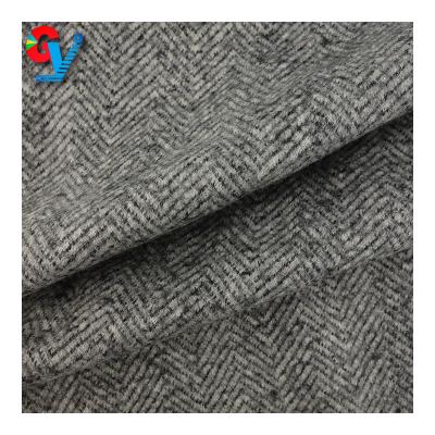 China Wind proof 60% wool 40% polyester twill double sided woolen winter coat fabric for man and woman factory supply for sale