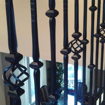 China Modern Modern Wrought Iron Stair Baluster Shoes Iron Balusters For Staircase for sale