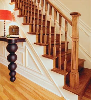 China Modern Design Wooden Balustrade Indoor Modern Balustrade Wood Balustrade for sale