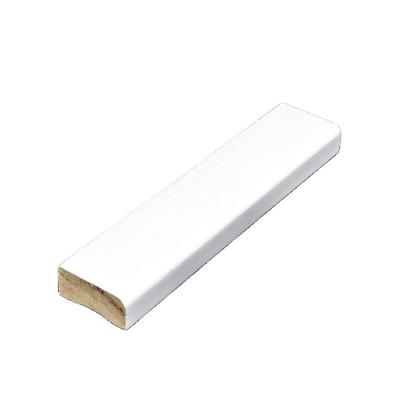 China Modern Decorative White Primed Wood Planking Pine Board Solid Wood Moldings Shape For Building Decoration for sale