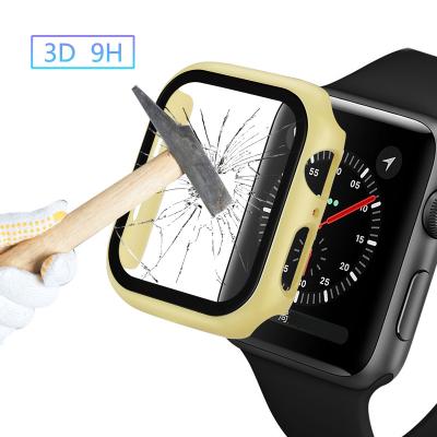 China Easy Installation HETAI Protective Glass PC Rugged Silicon Protector Hard Case For Apple Watch Screen Protector Cover For Luxury Watch 2/3/4/5/7 for sale