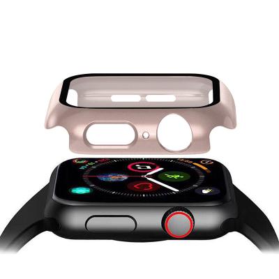 China Easy Installation 45mm 41mm44mm 40mm 42mm 38mm PC Screen Protector+Cover Bumper Accessories For Apple Watch Series 7 Movie 6 5 4 3 Watch Case Glass for sale