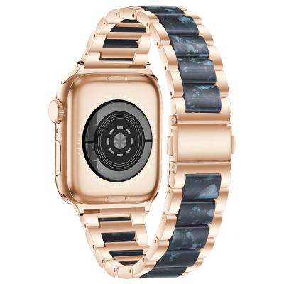 China Shockproof Suitable for Apple Watch Se Stainless Steel Butterfly Buckle Two Color Apple Watch Band Apple watch1234567 BD13 for sale