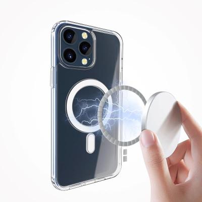 China HETAI CASE TPU+PC Cell Phone Cases Cover Magnetic Transparent Clear Device Case Shockproof For iPhone 14 13 12Pro Max For samsungS22 for sale