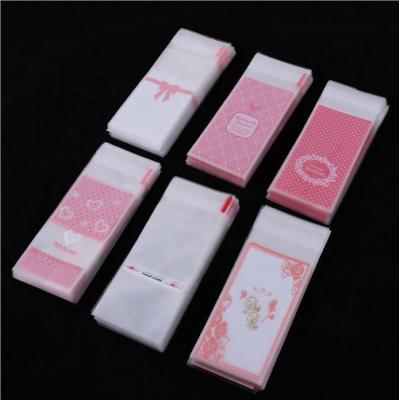 China Factory Supplier Full Color Printed 5 x 10 Transparent OPP Package Bag Moisture Proof 3 Sides Sealed Self Adhesive Bags For Lipsticks for sale