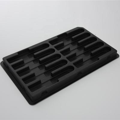 China Custom Black Plastic Tray ESD Tray Blister Packing ESD Vacuum Formed Vacuum PET Recyclable Factory Recyclable PP PS Plastic Tray for sale