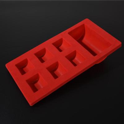 China Recyclable PS Packaging Factory Custom Packaging Tray With Velvet Flocking Inner Blister Trays for sale