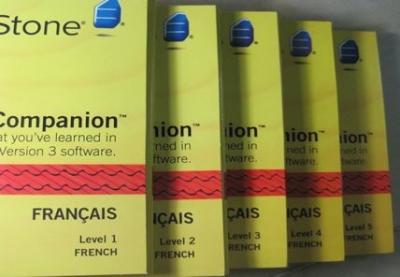 China Rosetta Stone Version 3 French Level 1, 2, 3, 4 & 5 Set with Audio Companion for sale